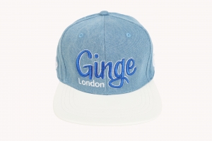 Ginge London Denim Strapback White Peak