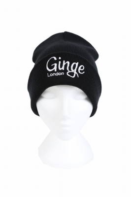 Ginge London Black & White Beanie