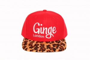 Ginge London Classic Red with Leopard print